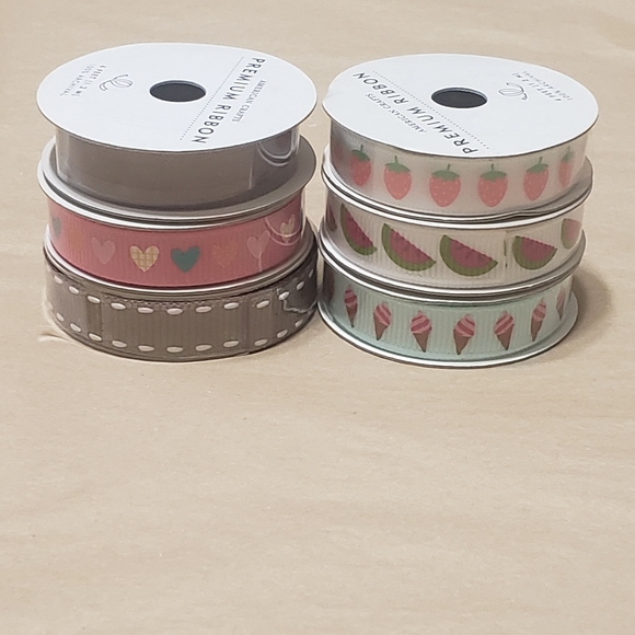 NWT American Crafts Premium Printed Ribbon Bundle Qty 6 - Picture 14 of 15